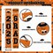 Graduation Decorations Class of 2025, Orange Graduation Party Decorations Set Includes Congrats Grad Backdrop Banner, 2025 Foil Balloons and Latex Balloons, Graduation Party Supplies